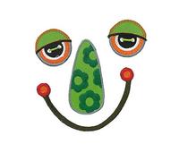 Kleiber Bügelbild Patch Applikation zum Aufbügeln Gesicht Face Augen Nase Mund 3,0-8,5 cm
