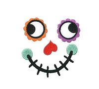 Kleiber Bügelbild Patch Applikation zum Aufbügeln Gesicht Happy Face Augen Nase Mund 1,5-6,0 cm