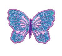 Kleiber Bügelbild Patch Applikation zum Aufbügeln Schmetterling Glitzer 6,7 x 5,0 cm