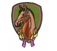 Kleiber Bügelbild Patch Applikation zum Aufbügeln Wappen Pferd 4,8 cm x 6,8 cm