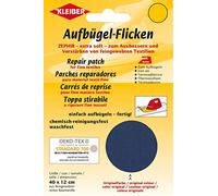 Kleiber + Co.GmbH Aufbügel-Flicken Zephir, dunkelblau, dunkelgrau, ca. 40 cm x 12 cm