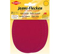 Kleiber + Co.GmbH Jeans-Bügelflecken oval, ca. 13 cm x 10 cm, Rote