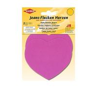 Kleiber + Co.GmbH Jeans-Flecken Herzen, ca. 8,5 cm x 10,5 cm, Rosa