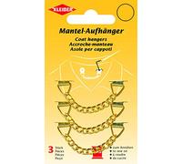 Kleiber + Co.GmbH Mantel-Anhänger 3er-Set, Metall, ca. 8,3 cm x 1,1 cm, Gold