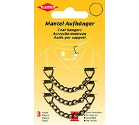 Kleiber + Co.GmbH Mantelhänger 3er-Set, Gebürstetes Silber