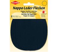 Kleiber + Co.GmbH Nappa-Lederflecken, Leder, Blau, ca. 12,5 cm x 10 cm, 2