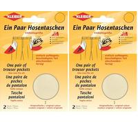 Kleiber + Co.GmbH Quick-EIN-Paar-Hosentasche, beige, 18,5 cm x 16 cm, 110-03 (Packung mit 2)