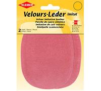 Kleiber + Co.GmbH Velour-Leder-Imitat klein, Rose, ca. 13 cm x 10 cm