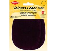 Kleiber + Co.GmbH Velour-Leder-Imitat klein, Wildleder, Violett, ca. 13 cm x 10 cm