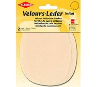 Kleiber + Co.GmbH Velour-Leder-Imitat klein, Wildleder, Weiß, ca. 13 cm x 10 cm