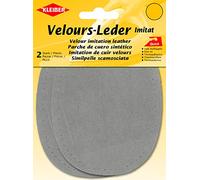 Kleiber + Co.GmbH Velours-Leder-Imitat, 38% Acryl, 32% Baumwolle, 30% Viskose, ca. 13 cm x 10 cm, 87702, 02