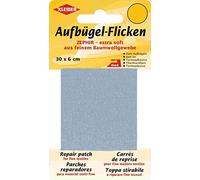 Kleiber + Co.GmbH Zephir Aufbügelflicken, Baumwolle, hellgrau, 30 x 6 x 0.3 cm