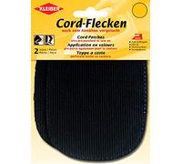 Kleiber + Co.GmbH Cord-Flecken, Baumwolle, Schwarz, ca. 13,5 cm x 10 cm, 2