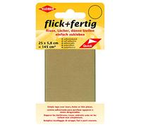 Kleiber flick und fertig, selbstklebender Flicken, Risse, Löcher, dünne Stellen einfach zukleben, Nylon zuschneidbar, beige (25 x 5,8 cm)