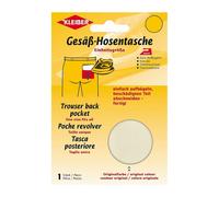 Kleiber Gesäß-Hosentasche (19 x 13 cm / beige / aufbügelbar)