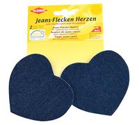 Kleiber + Co.GmbH Jeans-Flecken Herzen, blau, ca. 8,5 cm x 10,5 cm