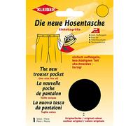 Kleiber Ersatzhosentasche (aufbügelbar/ schwarz/ 23 x 18,5 cm)
