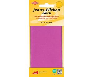 Kleiber Jeans Bügelflicken 17 x 15 cm pink Farben:pink