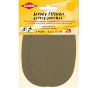 Kleiber Jersey Flicken, 2er Querelastische Flicken für Trainingsanzüge, Jogginghosen und allerlei Sportbekleidung. (30137 - hellbraun)