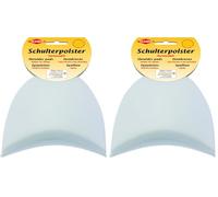 Kleiber KH 1 Schulterpolster mit Haken- und Flauschband Schulterpolster Halbmond, 50% Polyamid; 50% Polyurethan, Weiß, 10, 5 x 13 x 5 cm, 1 Einheiten (Packung mit 2)