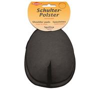Kleiber KH 10 Haken-und Flauschband Schulterpolster Halbmond, 50% Polyamid, Schwarz, 9 x 13 x 5,5 cm