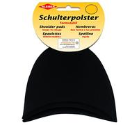 Kleiber KH 7 Haken-und Flauschband Schulterpolster Halbmond, 50% Polyamid, Schwarz, 9 x 13 x 4 cm