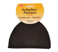 Kleiber KH 8 Haken-und Flauschband Schulterpolster Halbmond, 50% Polyamid, Schwarz, 9,5 x 11,5 x 4,5 cm
