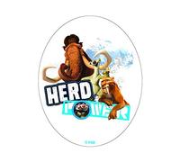 Kleiber LM-9719-5 Ice Age - Hero Power gedruckte Applikation, 100% Polyester, weiß, 10 x 8 x 0,1 cm