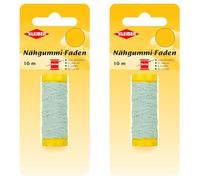 Kleiber Nähgummi-Faden, 60% Gummi, weiß, 1000 x 0,05 x 0,05 cm (Packung mit 2)