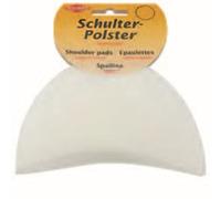 Kleiber Schulterpolster mit Haken-/Flauschband Halbmond Weiss, schwarz ÖKO-TEX Siegel KH 10, Farbe:weiß