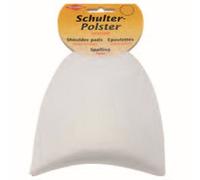 Kleiber Schulterpolster mit Haken-/Flauschband Halbmond Weiss, schwarz, ÖKO-TEX Siegel KH 2, Farbe:weiß