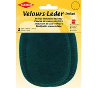 Kleiber Velour-Leder Flicken wasserblau, 5 x 10 cm
