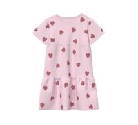 Kurzes Kleid aus Rippware mit Print und Puffärmeln 92 pink 2176056.41A3.92