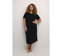 KAFFE CURVE Kleid KCcaline Damen Kleid Große Größen Basic Kurzarm Sommerkleid XL, Black Deep XL