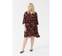 Kleid A-shape black red EU 50 / UK 22