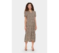Kleid A-shape Creme Leopard Strokes animal XL