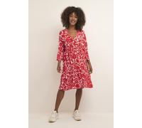 Kleid A-shape white red EU 34 / UK 6
