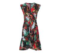 Kleid aus Viskose mit tropischem Teppichmuster XL