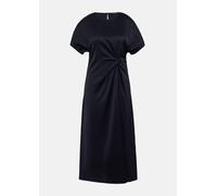 comma Midikleid aus Viskose-Mix mit Knotendetail in Marine, Größe 38