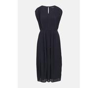 comma Midikleid mit Plisseefalten in Marine, Größe 38