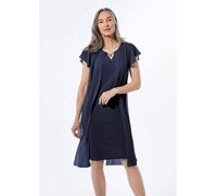 Abendkleid GOLDNER "Kleid", Damen, Gr. 54, N-Gr, blau (marine), Obermaterial: 96% Polyester PES. 4% Elasthan EL., festlich, figurumspielend, Halbarm, Kleider Abendkleid, Chiffon (78012443-54) marine