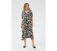 Midikleid KAFFE "Kleid BPaddison", Damen, Gr. S, N-Gr, grau (grau leopard print), Obermaterial: 100% Polyester PES., Kleider Midikleid (93830036-S) grau leopard print