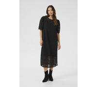 Midikleid CREAM "Kleid CRBillie", Damen, Gr. 42, N-Gr, schwarz (pitch schwarz), Obermaterial: 68% Baumwolle CO. 32% Viskose CV., Kleider Midikleid (42675132-42) pitch schwarz