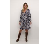 Midikleid CREAM "Kleid CRLucy", Damen, Gr. 38, N-Gr, blau (blau paisley), Obermaterial: 100% Viskose CV., Kleider Midikleid (49365653-38) blau paisley