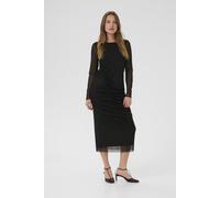 Midikleid CULTURE "Kleid CUbingo", Damen, Gr. S, N-Gr, schwarz, Obermaterial: 95% Polyester PES. 5% Elasthan EL., Kleider Midikleid (24740356-S) schwarz