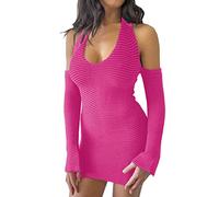 Kleid Damen Elegant, Kleider Damen Winter, Strickkleid Minikleid Elegant Sweatkleid Freizeit Winterkleid Pulloverkleid Herbst Pullover Kleid Winter Longpullover Langarm Strickkleider Kleider