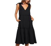 Kleid Damen Elegant Meine Bestellungen Anzeigen Pailletten Maxi Abendkleid Elegant für Hochzeit Volant Ärmeln Blusekleid Sommer Kurz Kleider Freizeitkleid Elegant Strand A-Linie Freizeitkleid Ku