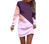 Kleid Damen Elegant T-Shirts Sweatkleid Elegant Blusenkleid Leicht Mit Taschen Herbstkleid Kurze Tunikakleid Winterdamen Elegante Winterkleider Tops Minikleid Umstandskleid Herbstkleider