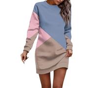 Kleid Damen Elegant T-Shirts Sweatkleid Elegant Blusenkleid Leicht Mit Taschen Herbstkleid Kurze Tunikakleid Winterdamen Elegante Winterkleider Tops Minikleid Umstandskleid Herbstkleider