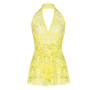 Kleid Damen Sexy Spitze Unterwäsche Polka Dot Mesh Babydoll Nachthemd Rückenfrei Durchsichtig Negligee V-Ausschnitt Nachtwäsche Kleider Frauen Erotische Reizwäsche Chemise Nachtkleid Sleepwear